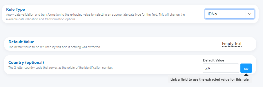 ID Number — base options